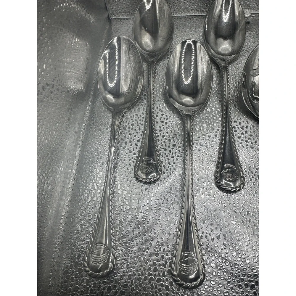 Wallace‎ Silverplate Serving Utensils Lot Of 8 Wheat Basket EP Bronze Vintage